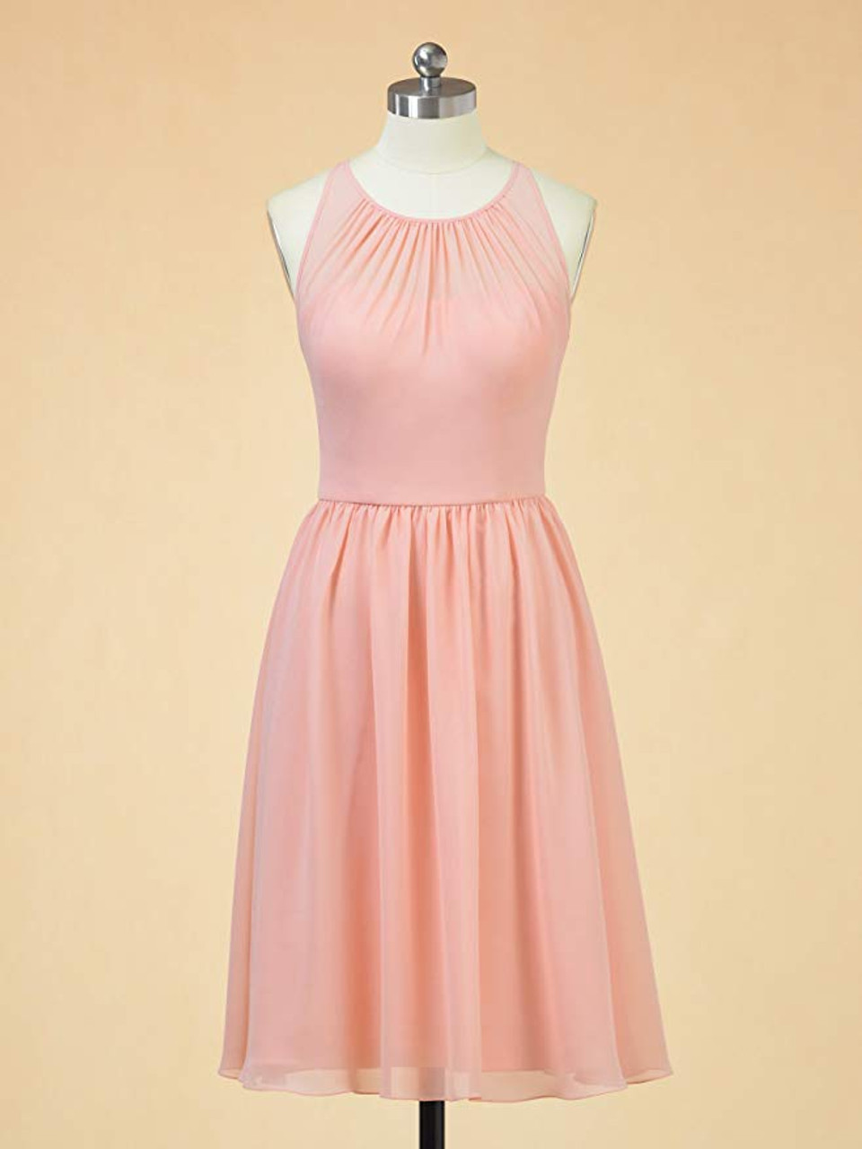 A Line Chiffon Short Wedding Dress